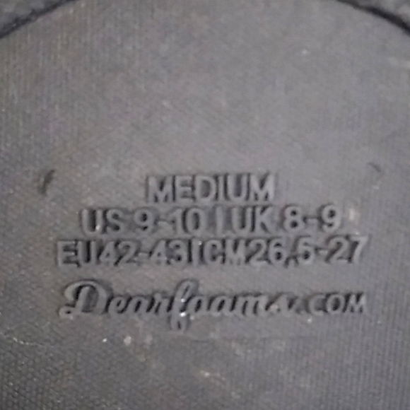 Dearfoams Men's Gray Hard Bottom Wool Blend Memory Foam Slippers. Size 8-9 - Picture 8 of 8